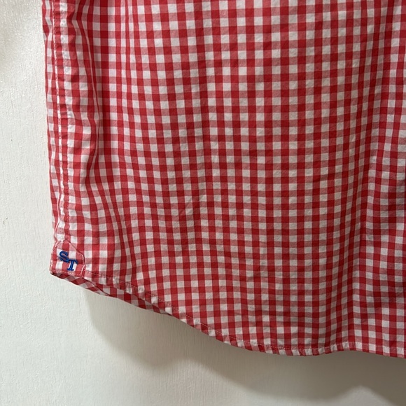 SOUTHERN TIDE MENS BOTTOW DOWN COLLAR T-SHIRT LONG SLEEVE RED CLASSIC FIT Sz M - Picture 7 of 13